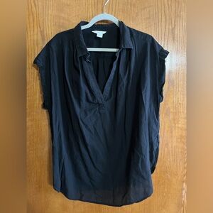 H&M Black V-Neck Blouse